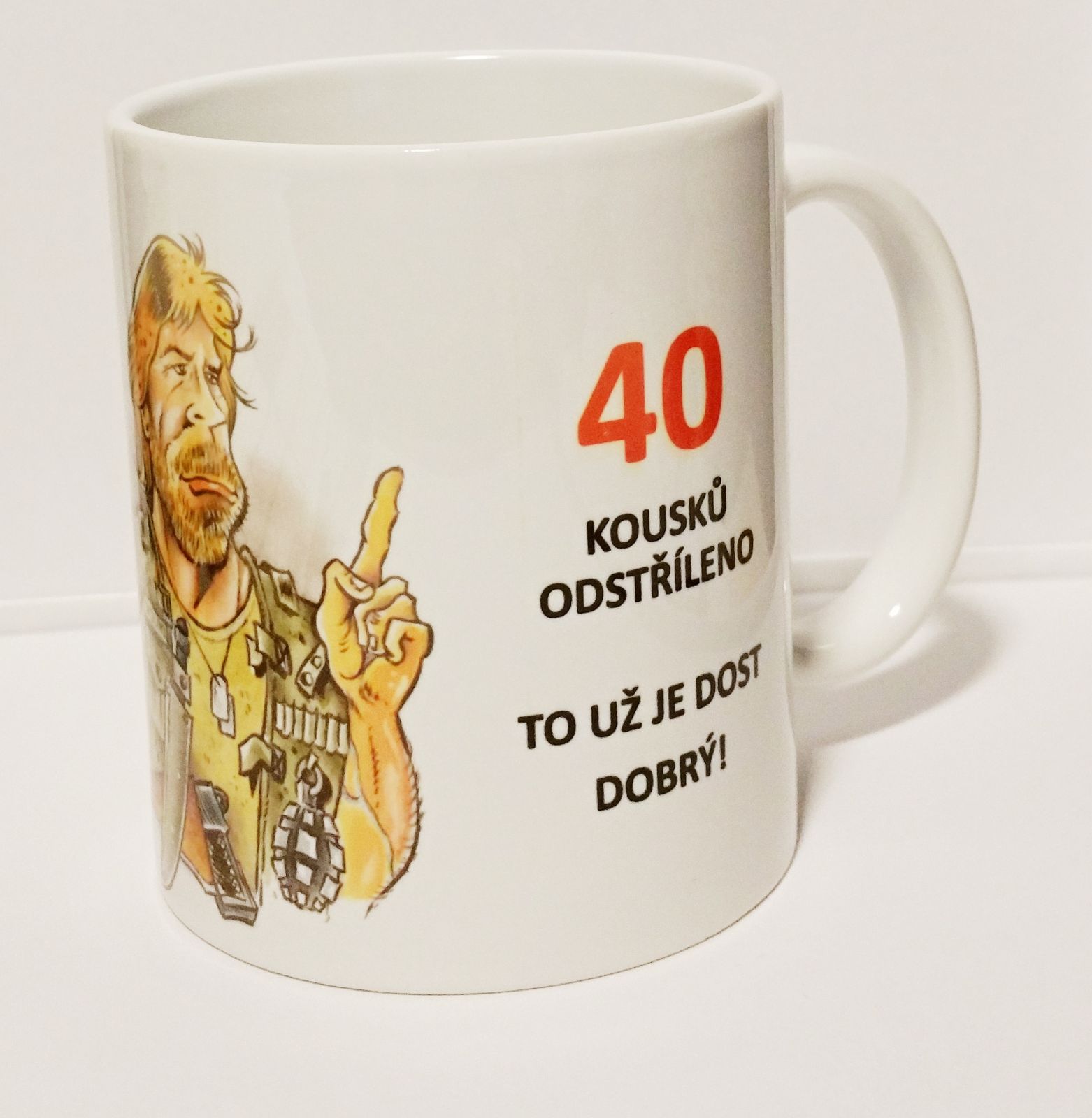 Hrnek k výročí "Chuck Norris"